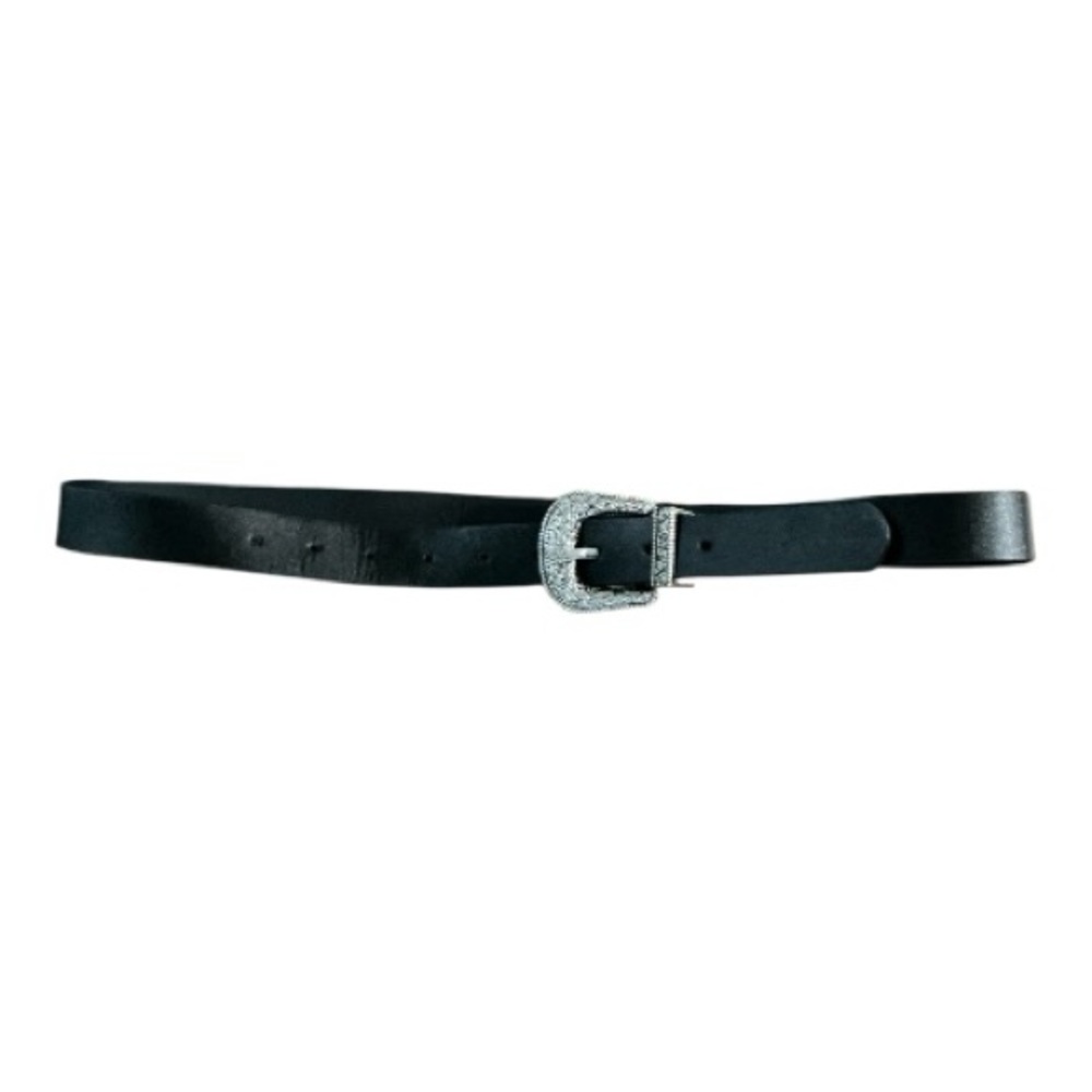 Black Belt with Silver Buckle